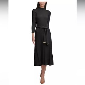 CALVIN KLEIN BLACK SWEATER DRESS